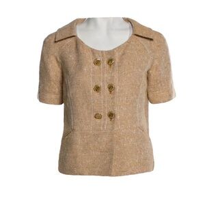 Nina Ricci Elegant Cream and Gold Jacket